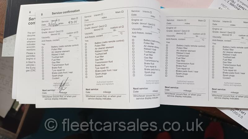 vauxhall insignia 2.0d sri vx line service history